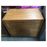 Wooden 2 drawer filing cabinet