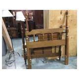 Twin bed frame and twin headboard