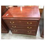 Wooden file cabinet with lower drawer