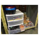 Large lot of binder clips, toys and more