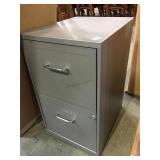 Metal 2 drawer filing cabinet