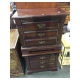 Pair of wooden 2 drawer night stands