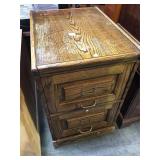 2 drawer wooden filing cabinet
