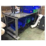 Large metal ULINE rolling table