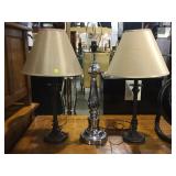 3 table lamps