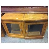 Pair of glass door side tables