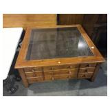 Approx. 4 foot square glass top display coffee