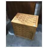 Wooden weaved wood laundry hamper