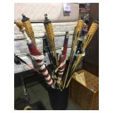 Pot filled with assorted items