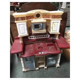 Plastic kids kitchen play set - has been colored