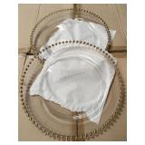 Case of new glass charger plates - rocks clear