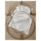 Case of new glass charger plates - rocks clear