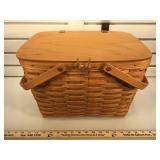 Longaberger picnic basket with plastic insert