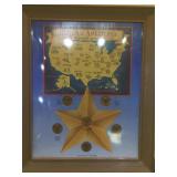 Framed Historic Americana Depicted on Coins Set