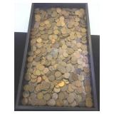 Large lot of wheat pennies