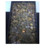 Large lot of wheat pennies