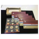 BOx Set of 5- 1984 Uncirculated Coin Sets,