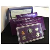 Box Set of 4- 1986  US PROOF SETS