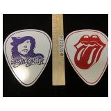Custom Rolling Stones and Aerosmith Guitar picks