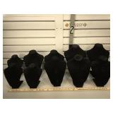 10 Jewelry velvet displays have some worn, AS-IS