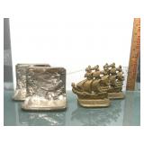 Vintage Metal Bookends & More