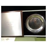 Sterling silver James Wyeth plate by Franklin