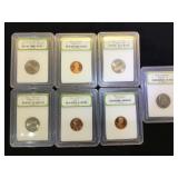 Lincoln Pennies & Jefferson Nickels, cased &