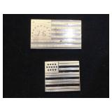2- piece set of Sterling Flags of the American