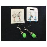 3- pairs of sterling earrings Southwest style