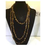 Sterling clasp & 82 in. Of Tigers eye nugget