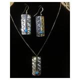 Sterling & Turquoise Southwest style necklace &