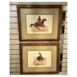 2 Wooden framed Frederic Remington prints