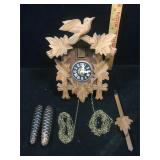 Black forest Wooden Cuckoo clock, has everything