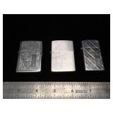 Lot of 3 vintage Zippo lighters