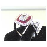 18K Gold Ruby and Diamond Ring