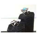 2- Southwest style rings, 1-turquoise, 1-