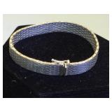 Sterling Hinged bracelet, marked Milor, made in