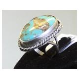Sterling & Turquoise Southwest style ring, size 5