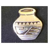 Sterling Native American brooch/ pin, signed EH