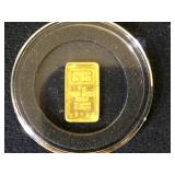 1 Gram  999.9 Fine Gold Credit  Suisse Ingot