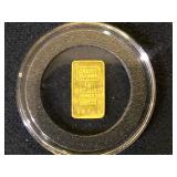 1 Gram 999.9 Fine Gold Credit Suisse Ingot