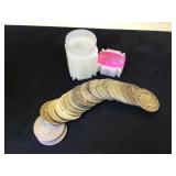 20- MORGAN SILVER DOLLARS, various years, 20 x $
