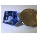 Blue Topaz, tests as Topaz, possibly man-made