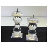 Pair of crystal Swarovski Candle Holders