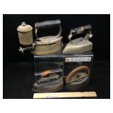 4 Vintage sad irons by American Beauty Iron and