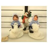 Vintage Annalee Dolls Snowman & More