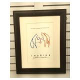 Framed John Lennon Imagine Print 22.5 in H x 18