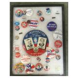 Vintage Political Pins & Case