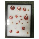 Vintage Mao Pins & Case