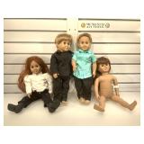 Lot of Battat Dolls 1998 Most w/ Clothes